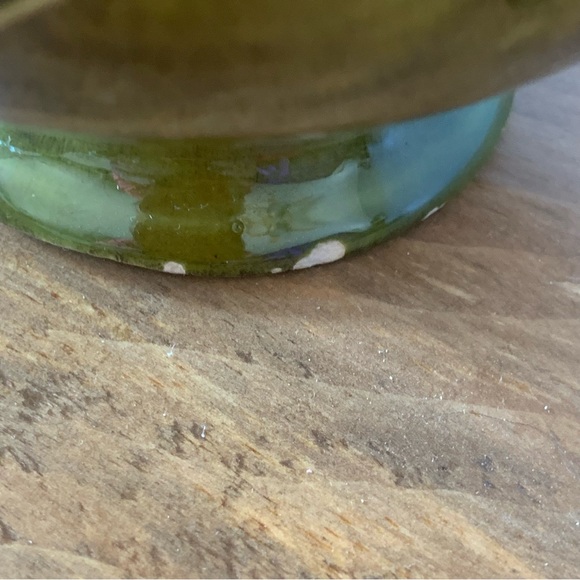 Vintage Holiday Designs USA Green Handlebar Mustache Ceramic Shaving Mug - Picture 12 of 15